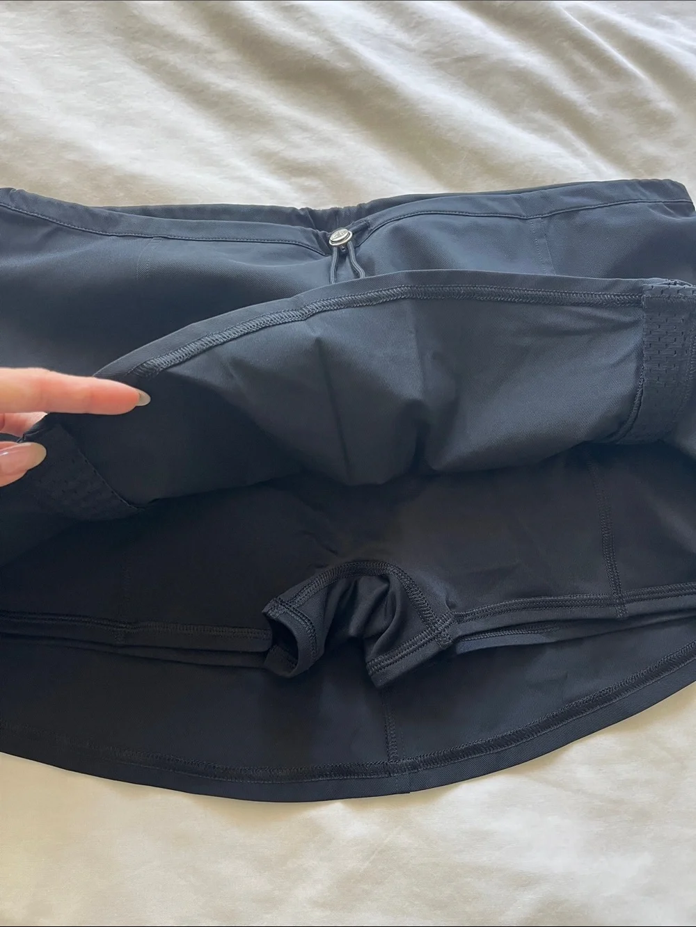 ALO Yoga Black Skirt with Built-In Short